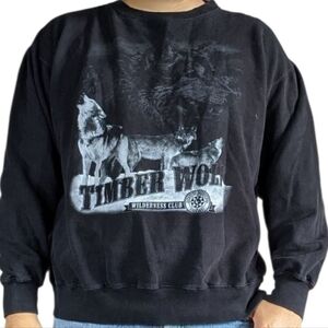 American Outdoors Nature Timber Wolf Graphic Sweatshirt